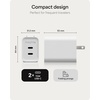 image:imageMophie Speedport70 GAN USBC Charger Block  70W Fast Wall Charger 2 USBC PD Ports Compact Foldable Prongs Made with Recycled Materials for Smartphones Tablets Headphones70W